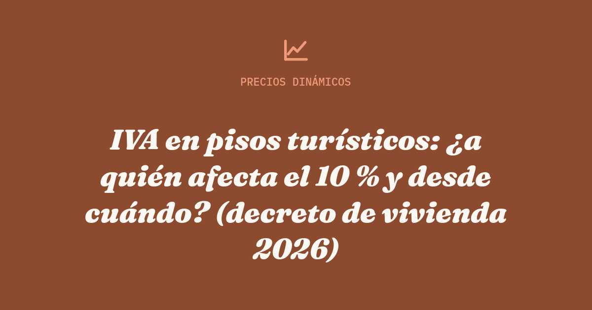 IVA pisos turísticos: factura con el 10 % de IVA en un alquiler turístic